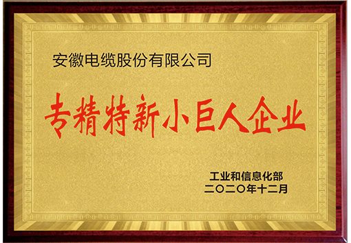 安徽电缆专精特新小巨人企业